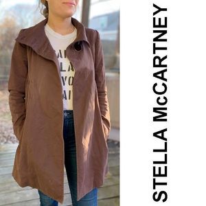 STELLA MCCARTNEY Plum Peplum Peacoat Made in Italy